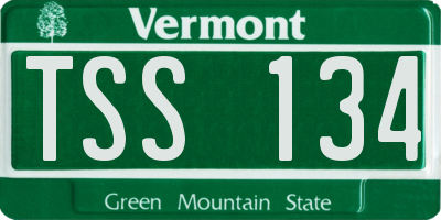 VT license plate TSS134