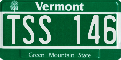 VT license plate TSS146
