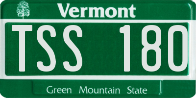 VT license plate TSS180
