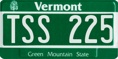 VT license plate TSS225
