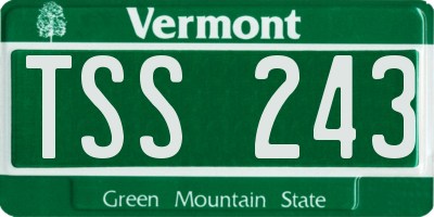 VT license plate TSS243