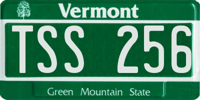 VT license plate TSS256