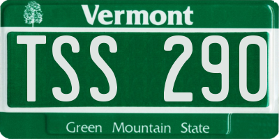 VT license plate TSS290