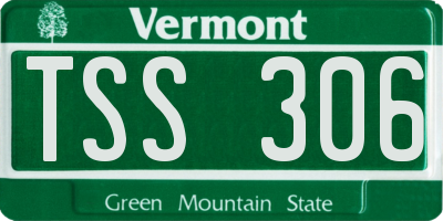 VT license plate TSS306