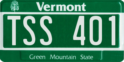 VT license plate TSS401