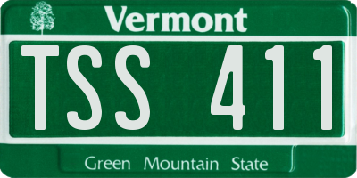 VT license plate TSS411