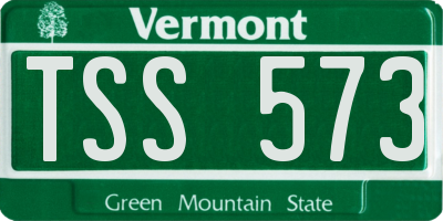 VT license plate TSS573