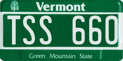 VT license plate TSS660