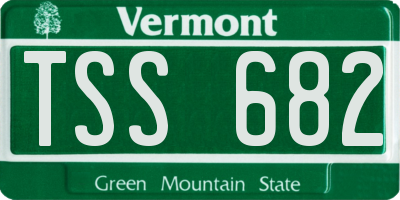 VT license plate TSS682