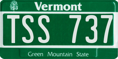 VT license plate TSS737