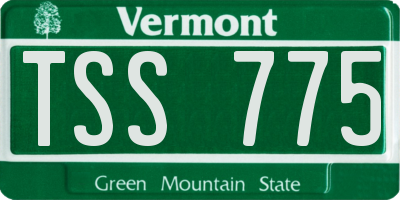 VT license plate TSS775