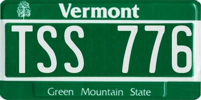 VT license plate TSS776