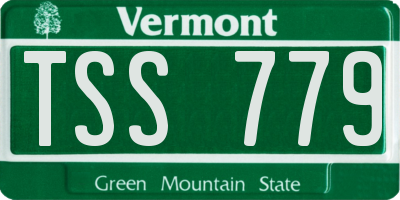VT license plate TSS779