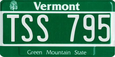 VT license plate TSS795