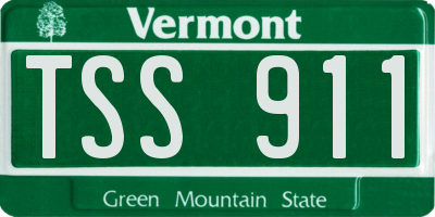 VT license plate TSS911