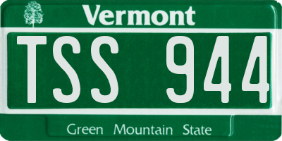 VT license plate TSS944