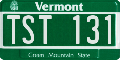 VT license plate TST131