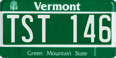 VT license plate TST146