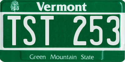 VT license plate TST253