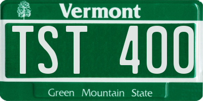 VT license plate TST400