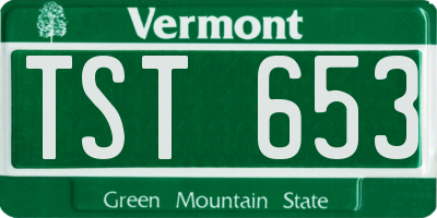 VT license plate TST653