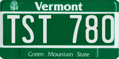 VT license plate TST780