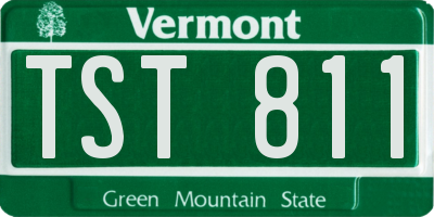 VT license plate TST811