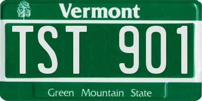 VT license plate TST901