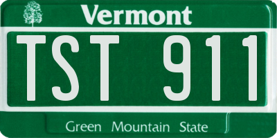 VT license plate TST911