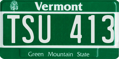 VT license plate TSU413