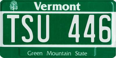 VT license plate TSU446