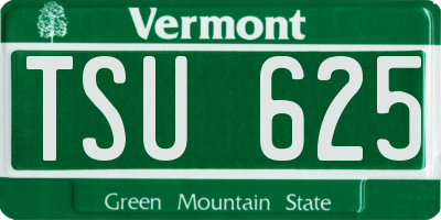 VT license plate TSU625
