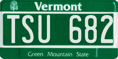 VT license plate TSU682