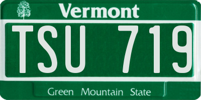 VT license plate TSU719