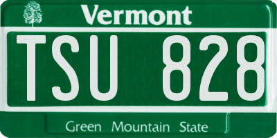 VT license plate TSU828