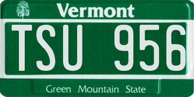 VT license plate TSU956