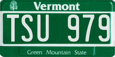VT license plate TSU979
