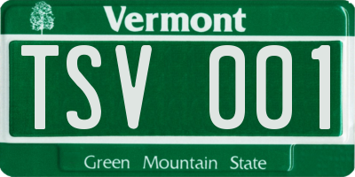 VT license plate TSV001
