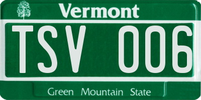 VT license plate TSV006