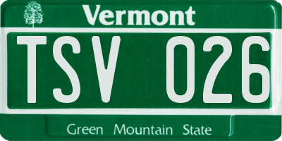 VT license plate TSV026