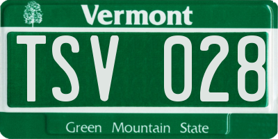VT license plate TSV028