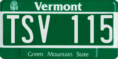 VT license plate TSV115