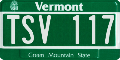 VT license plate TSV117