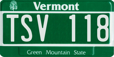VT license plate TSV118
