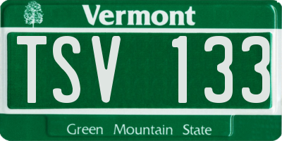 VT license plate TSV133