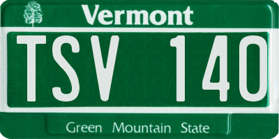 VT license plate TSV140