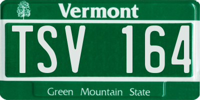 VT license plate TSV164
