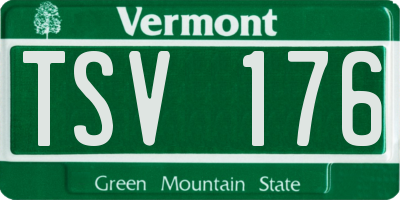 VT license plate TSV176