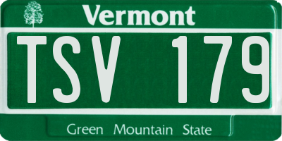 VT license plate TSV179