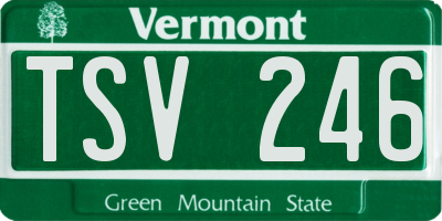 VT license plate TSV246